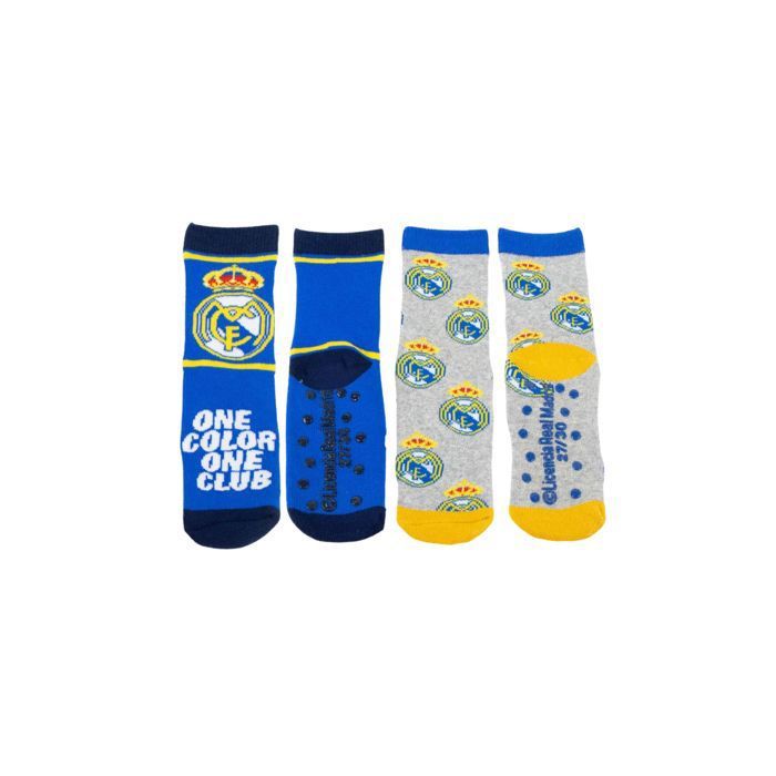 Chaussettes Real Madrid Enfant Multicolores 27-30 Coton Confortables Officielles