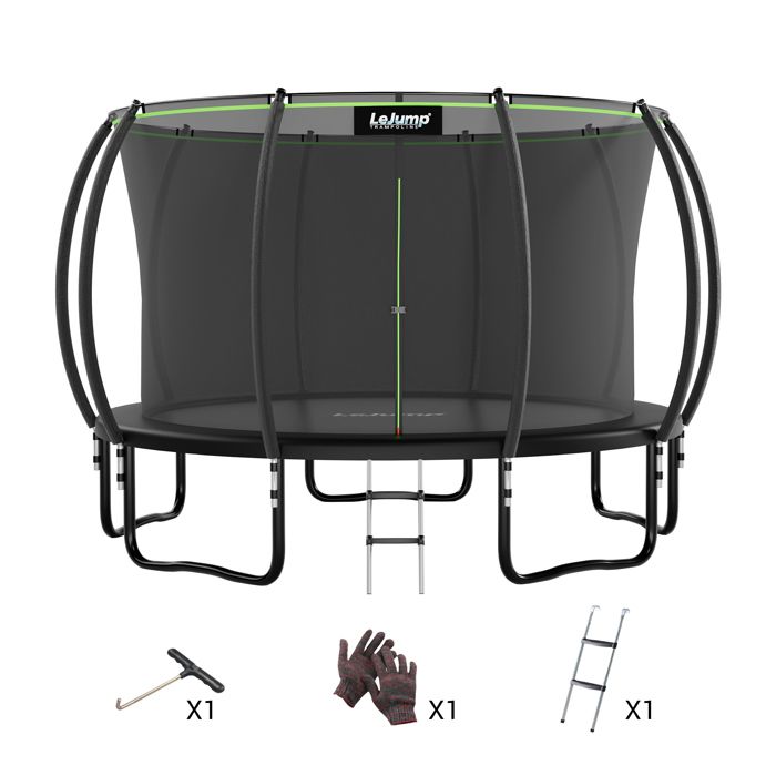 LeJump Trampoline de jardin de 366 cm avec filet de