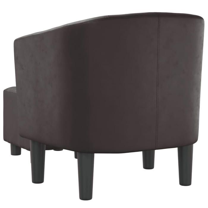 Fauteuil cabriolet avec repose-pied marron similicuir_2 ans garantie_96695 Fauteuil cabriolet avec repose-pied marron similicuir_2 ans garantie_96695