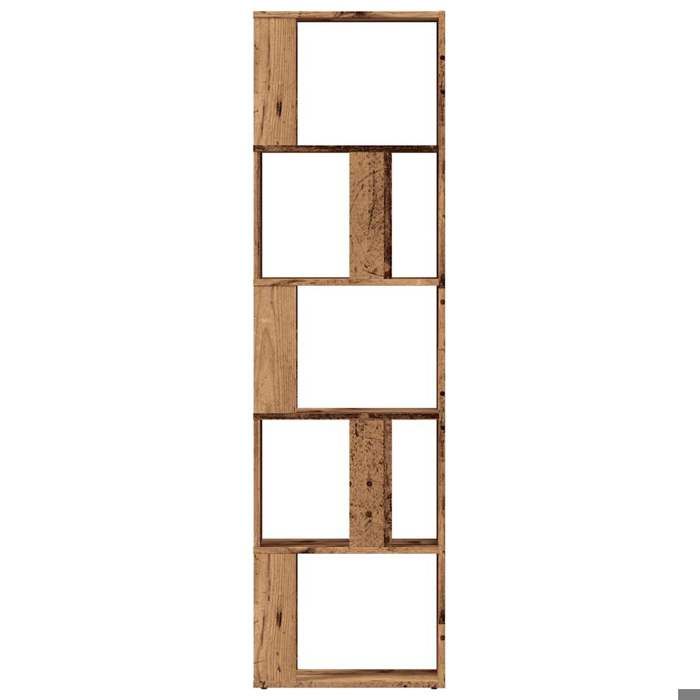 Bibliothèque vieux bois 45x24x159 cm bois dingénierie_2 ans garantie_70323