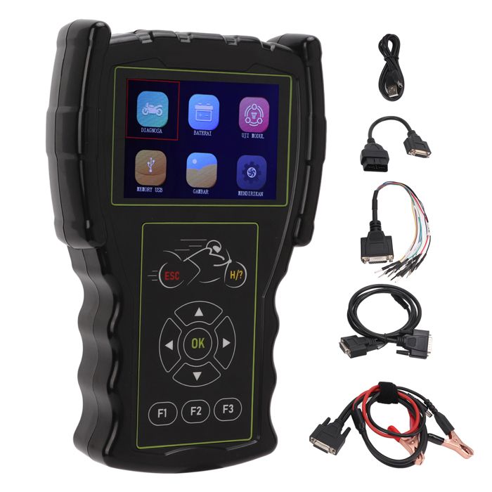 AUCUNE Scanner de diagnostic de moto Scanner de Diagnostic 5 po Lecteur de Défaut Détection de Batterie Moteur moto diagnostic