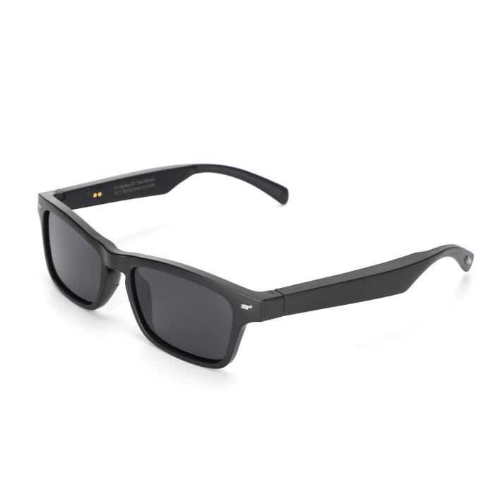 Lunettes Bluetooth Intelligentes Avec Assistant Vocal, Open-Ear Smart Glasses, Lentille Polarisée UV400, USB-C, Audio Sunglasses Bluetooth 5.4, 6h