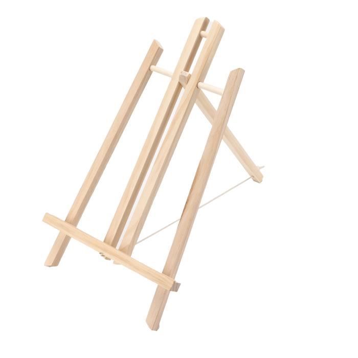 Mini Chevalet En Bois - DILWE - 20x14 Cm - Léger Et Portable - Idéal