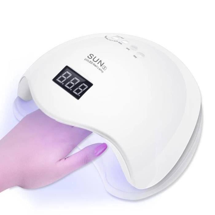 Lampe UV Pour Ongles 256W - Séchoir Automatique 4 Minuteries - Pour Vernis Semi-permanent - Rose