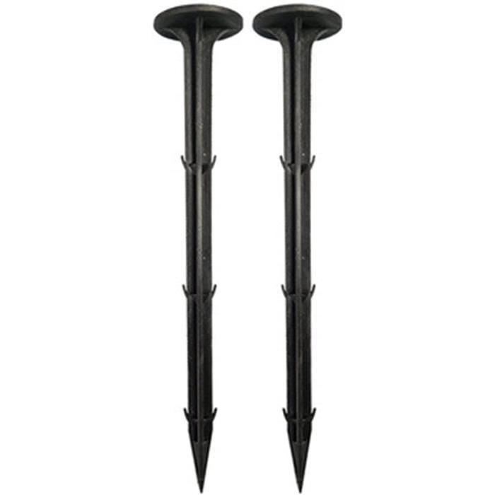 ECENCE Lot De 80 Piquets De Fixation 15 Cm – Ancrages Solides Pour Voile De Désherbage, Bâche Anti-Mauvaises Herbes, Noir
