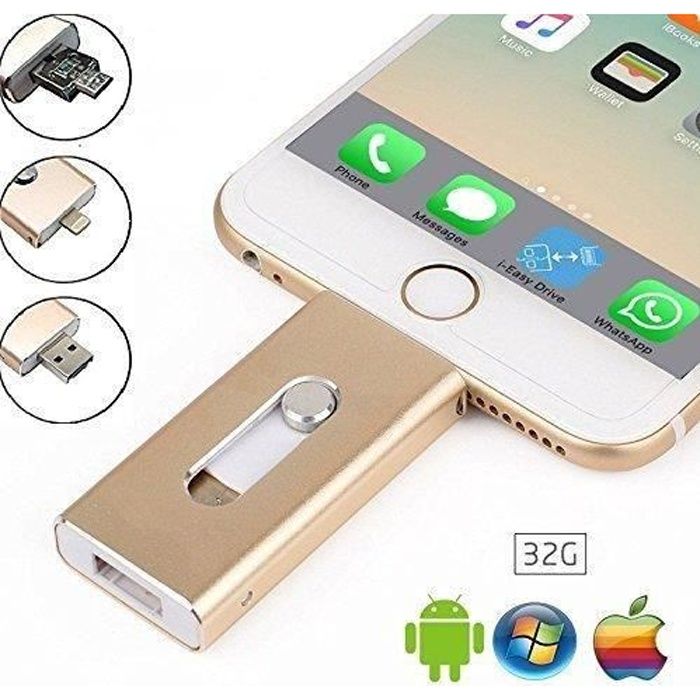 Cle Usb Iphone 32go Clef Usb 3 0 Usb Micro Usb Et Connecteur Lightning 3 En 1 Pour Iphone Ipad Ios Android Et Pc Dore Cdiscount Informatique Cle Usb Iphone 32go Clef Usb 3 0 Usb Micro Usb Et Connecteur Lightning 3 En 1 Pour Iphone Ipad Ios Android Et Pc Dore Cdiscount Informatique