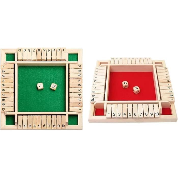 WOODENFUN Lot De 48 Tours Empilables En Bois Coloré Avec Dés - Jeu D'Équilibre Pour Enfants