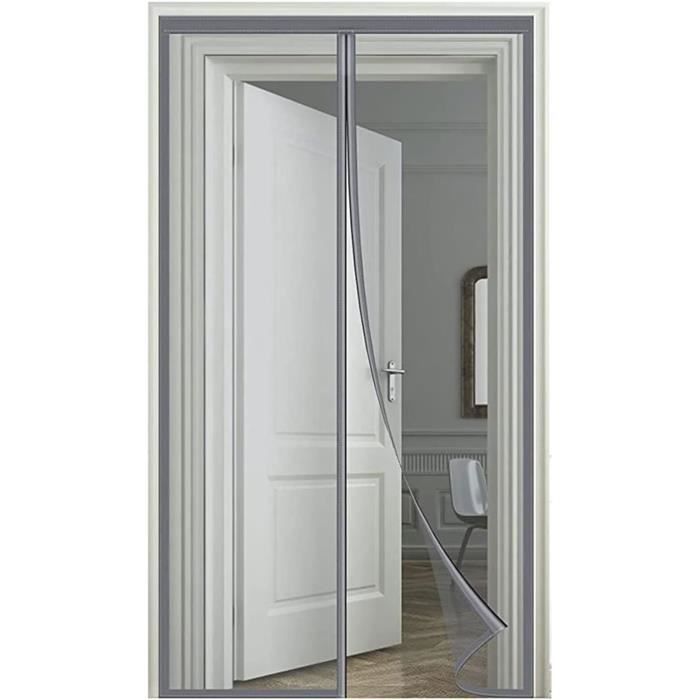 Moustiquaire De Porte Magnetique 215 X 250 Cm Rideau De Anti-Insectes Fermeture Automatique Sans Perçage Garde L'Air Frais à L'Intérieur Et Les Insectes à L'Extérieur - Noir