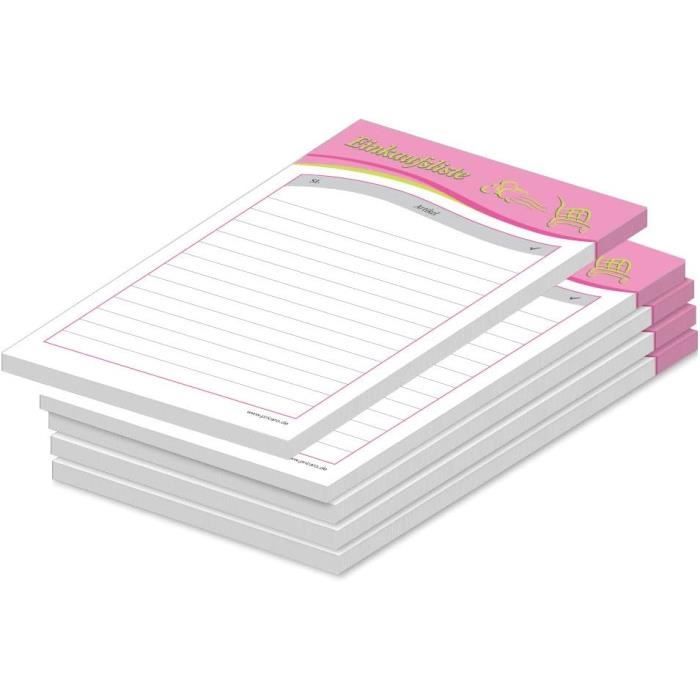 Bloc-Notes Magnétiques Frigo Lot De 4 - Motifs Fruits | Liste Courses To-Do List