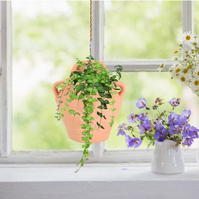 Jardinière Rectangulaire Extérieur Totority Jardinière Rectangulaire Plastique 50x19x15cm Avec Soucoupe - Pot De Fleurs Intérieur/Extérieur Pour Roses, Cactus Jardinière En Plastique Intérieur