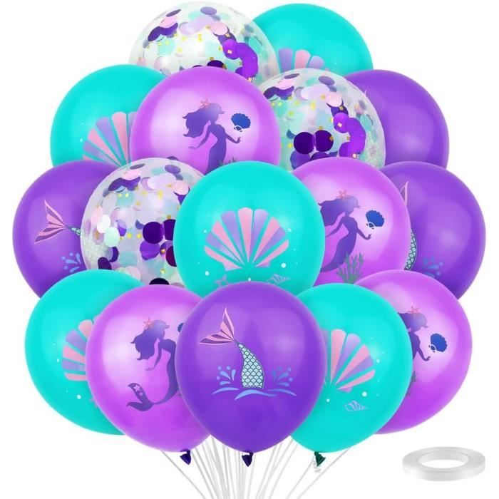 Ballon Sirène, 42 Pièces 12 Pouces Ballons Latex Imprimés, Ballons