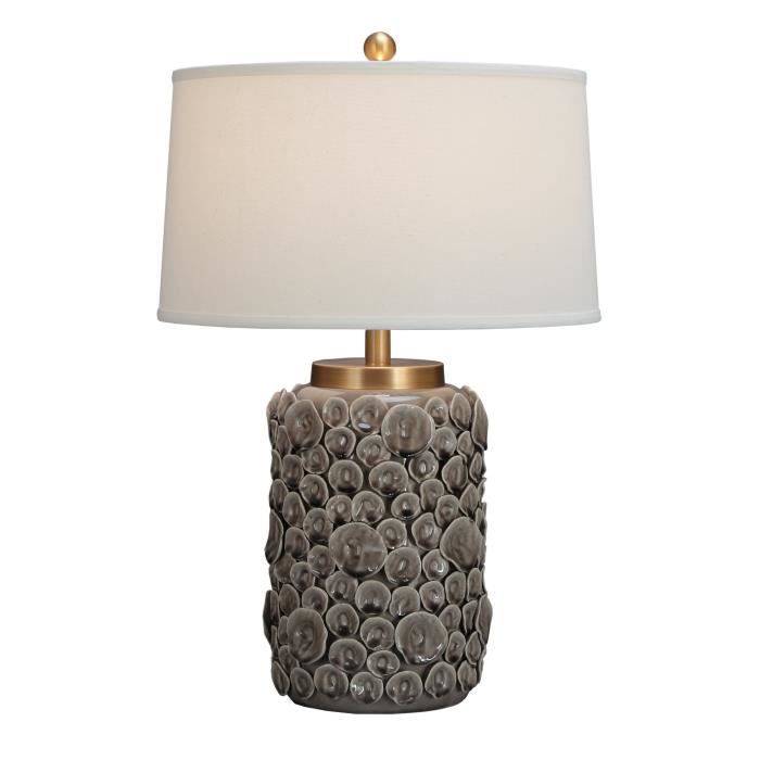 Lampe de table - Fine Asianliving - Porcelaine - Gris - Beige - Design contemporain