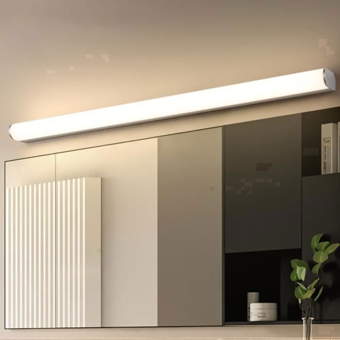 Lampe Miroir Salle De Bain LED 40cm Zaxiva - 4000K 6000K Bicolore, 12W IP44, Applique Murale Aluminium