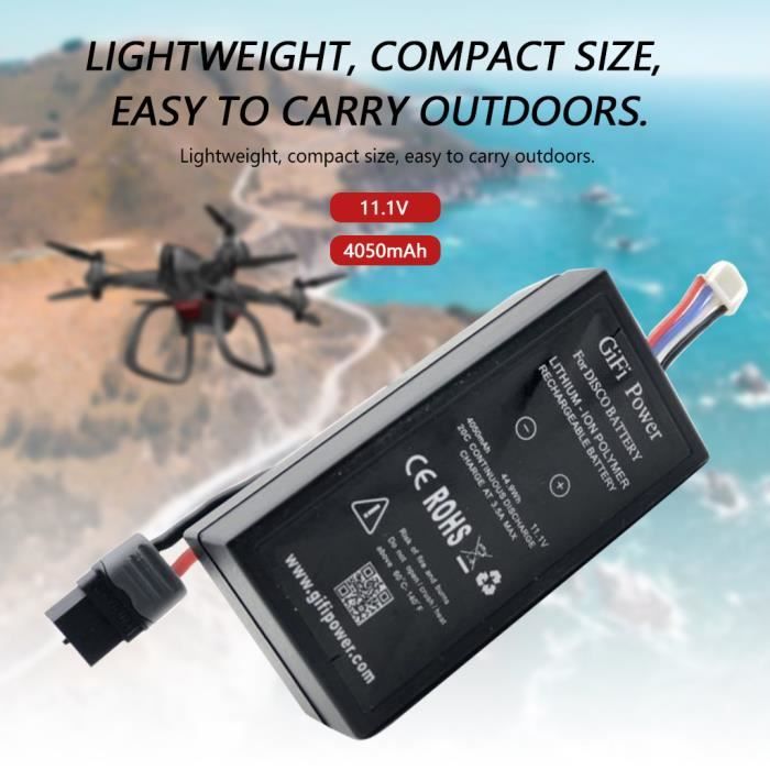 Batterie De Secours Pour Drone Exterieur 11 1v 4050mah Lipo Battery Pour Parrot Disco Drone Q Cdiscount Jeux Jouets