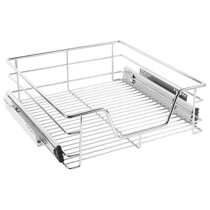 Tiroir Panier de Rangement Télescopique d’Armoire de Cuisine de Salle de Bain Rail Inclus en Métal !!!