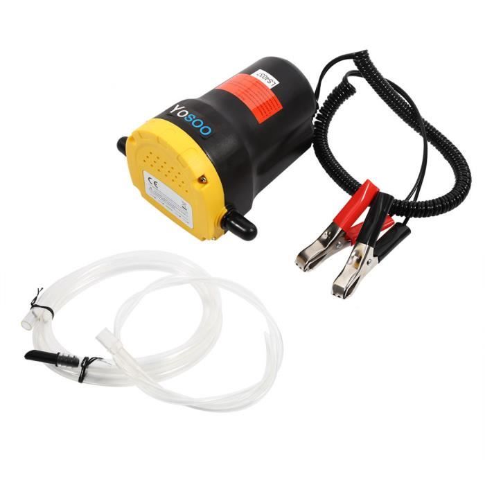 FreeTec Pompe D'Aspiration D'Huile 12V 60W - Pompe à Diesel Pour Vidange Moteur Et Mazout Rouge