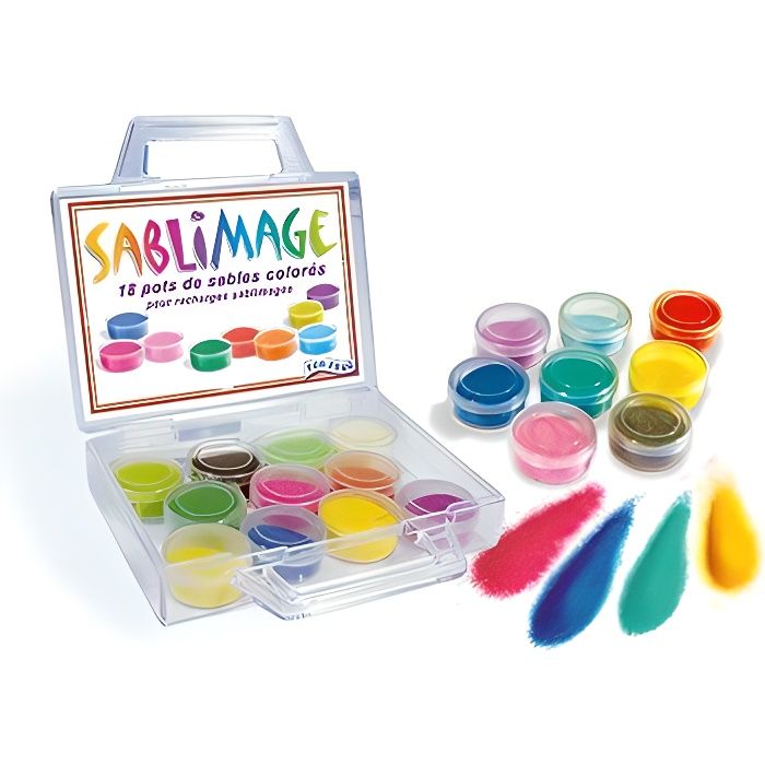 Sablimage - Valisette recharge de 22 pots de sable - Jaune - Enfant - Mixte