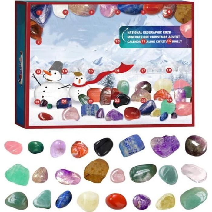 Cadeau Enfant éducatif Calendrier De L'Avent National Geographic 2024 - 24 Pierres Précieuses Pour Enfants Collection Pierres Précieuses 24