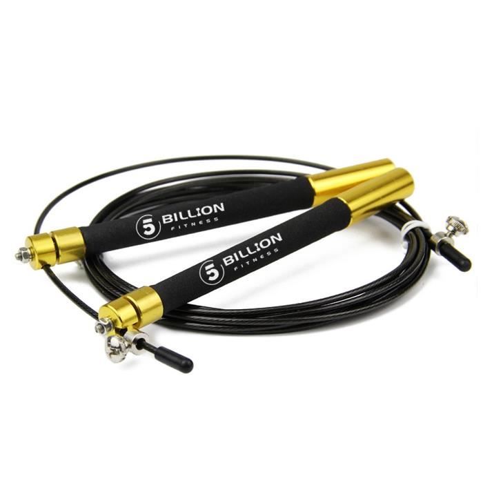Corde de Vitesse Roulements /à Billes pour Fitness Boxe Double Unders Crossfit GYM Professionnel Corde /à Sauter en Acier R/églable