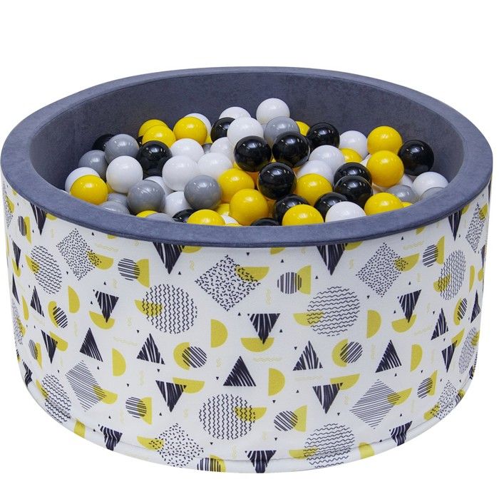 Welox Piscine 0 Balles O 90 Cm Pour Bebe Symboles Jaunes Cdiscount Jeux Jouets