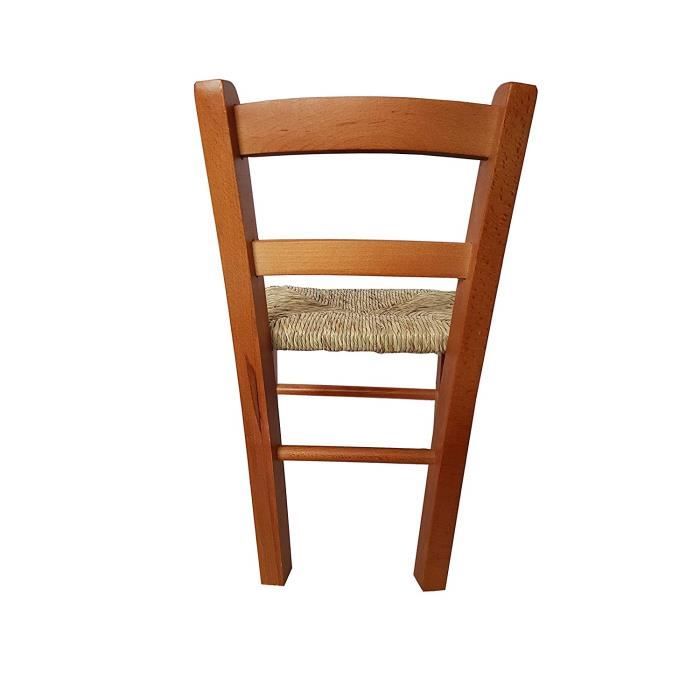 chaise enfant en bois sediolina - siège en paille cerisier - hauteur d'assise optimale 29cm