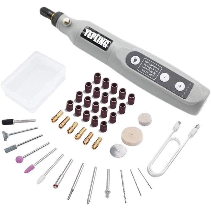 Outil Rotatif Electrique Sans Fil Li-Ion (3.7V), 32 Pcs Accessoires