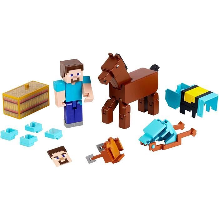 Minecraft coffret Table Enchantée avec figurine Steve 8 cm pour enfant dès 6 ans GYB62 jouet d’action et d’aventure inspiré par le jeu vidéo 