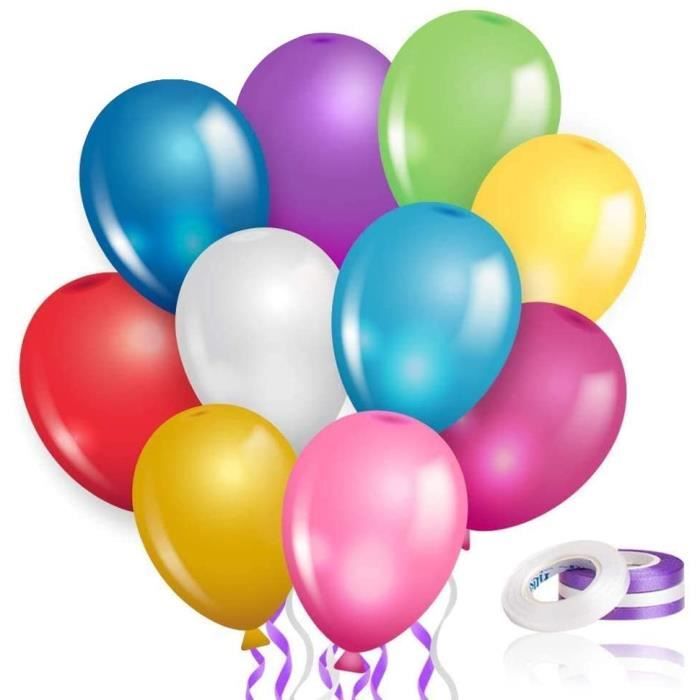 Sinwind Ballons colorés, 100PCS Ballons Couleur Baudruche Pastel Latex pour  Decoration Anniversaire Pastel Mariage Decoration