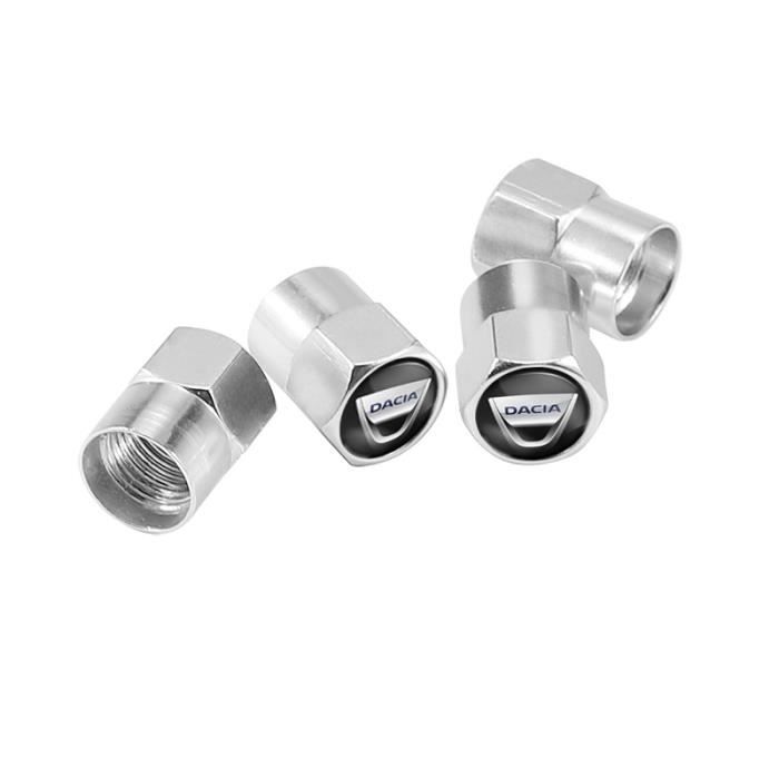 DZPFDC Lot De 4 Bouchons De Valve Pour Dacia Duster – Capuchons De Pneu Étanchés, Anti-Poussière Et Élégants Pour Voiture