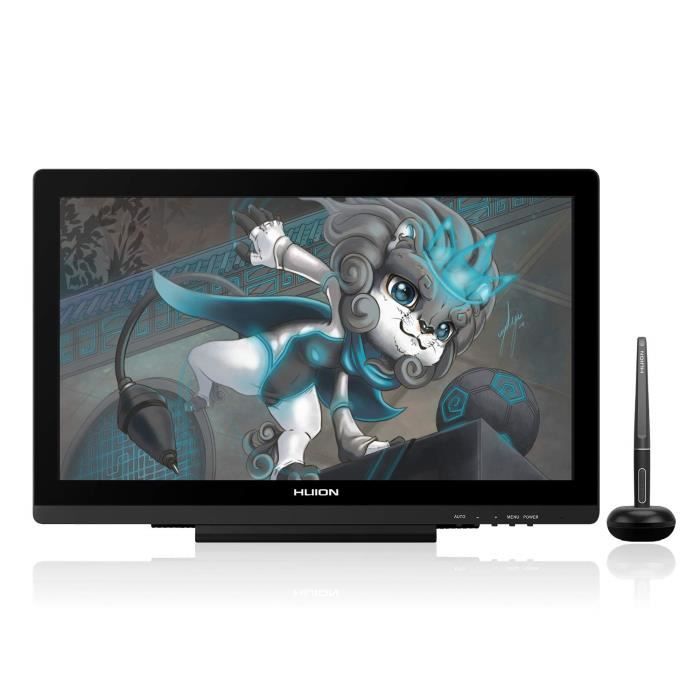 Huion Kamvas 20 Moniteur Graphique Pour Tablette à Dessin 1953 Pouces 8192niveaux Ips 1920x1080 Avec Inclinaison De 60