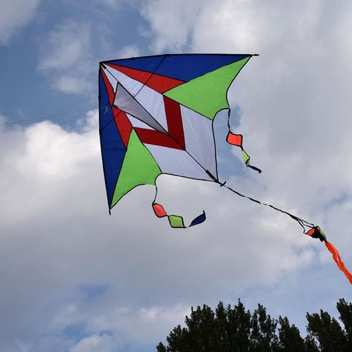 Cerf-volant Sport Double Ligne 1,4m - Parafoil Coloré Sans Armature - Facile à Piloter, Pour Enfants Et Adultes - Avec Poignées Et Lignes De 30m