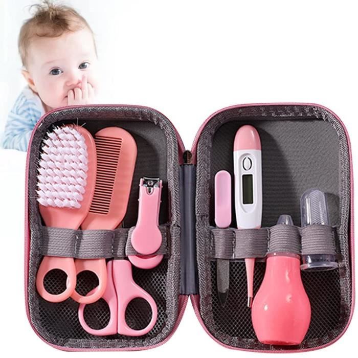 Chilits Trousse De Soin Bebe 8pcs Bebe Ensemble Infirmiere Nouveau Ne Bebe Clou Cheveux Soins Toilettage Pour Nouveau Ne Fille 9 Cdiscount Puericulture Eveil Bebe