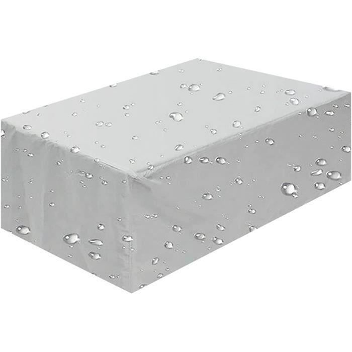 Housse Salon De Jardin Carré 170x170x85cm(67x67x33in) 420D Oxford Imperméable Bâche De Protection Housse De Meubles Table Extérieure Coupe-Vent Anti-UV Résistant Au Froid Housse De Meuble De Patio