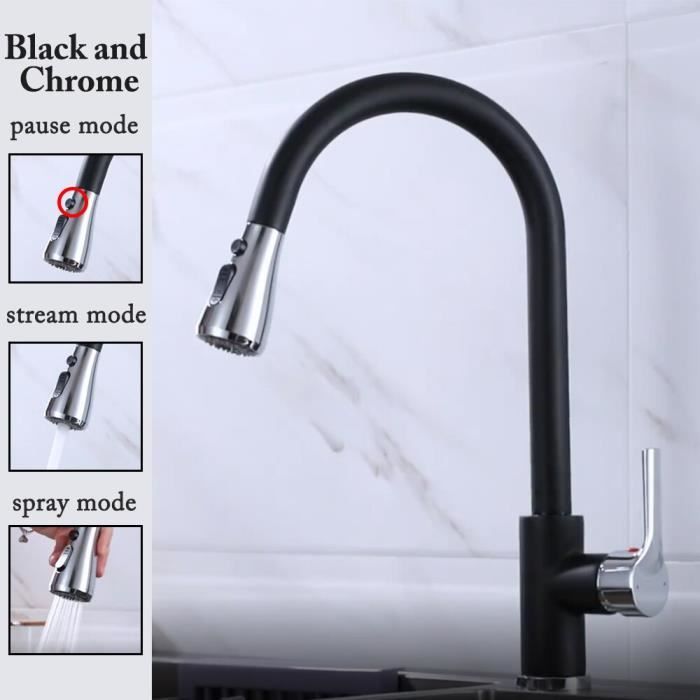 Tête De Pulvérisation Robinet Mitigeur Cuisine - Réglable Pratique En ABS
