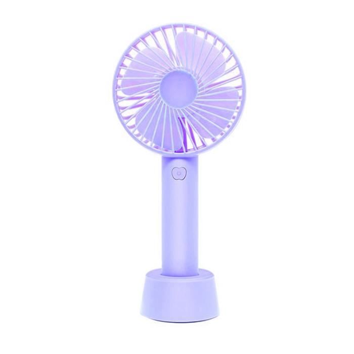 Ventilateur électrique portable - LEOCLOTHO - Mini Ventilateur USB - 3 Vitesses - Silencieux - Violet - Leoclotho