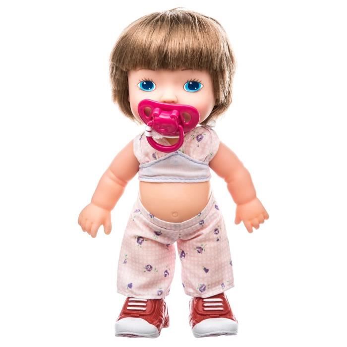 24 cm Chataîn clair pantalon Poupée bébé avec tétine Louna H 24 cm Chataîn clair pantalon Poupée bébé avec tétine Louna H