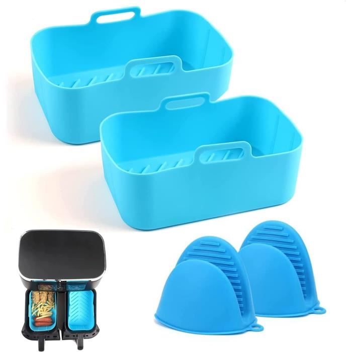 Moule Silicone Air Fryer, Friteuse Airfryer, 2 Pièce Air Fryer Moule, Panier Fri