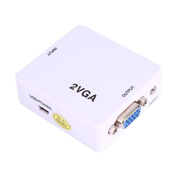 Cikonielf Boîte de conversion HDMI vers VGA Mini convertisseur HDMI