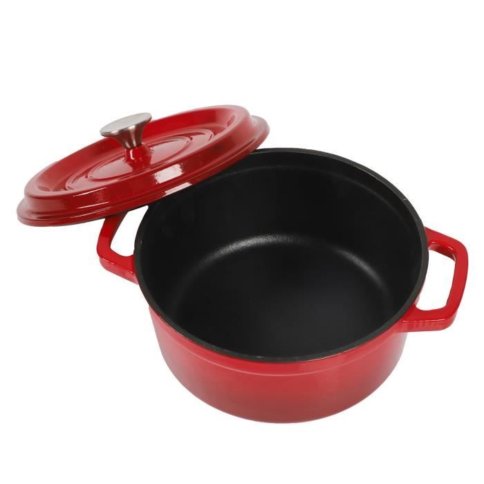 Cocotte 26 cm cocotte en fonte émaillée avec couvercle livre de