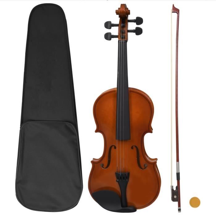 Violon Acoustique Jouet Pour Enfants Débutants Avec Archet - Instrument Marron Clair Pour Apprendre La Musique