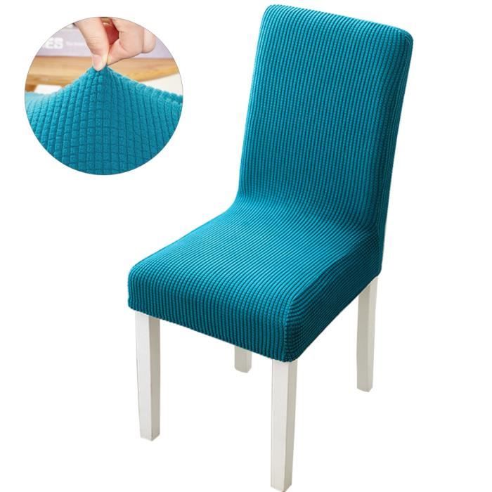 Lot de 4 Housse de Chaise Haut Dossier Extensible Amovible Lavable