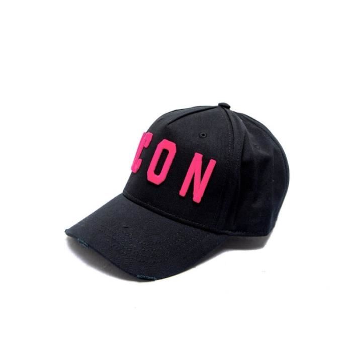 CASQUETTE BASEBALL ICON NOIR FUCHSIA 