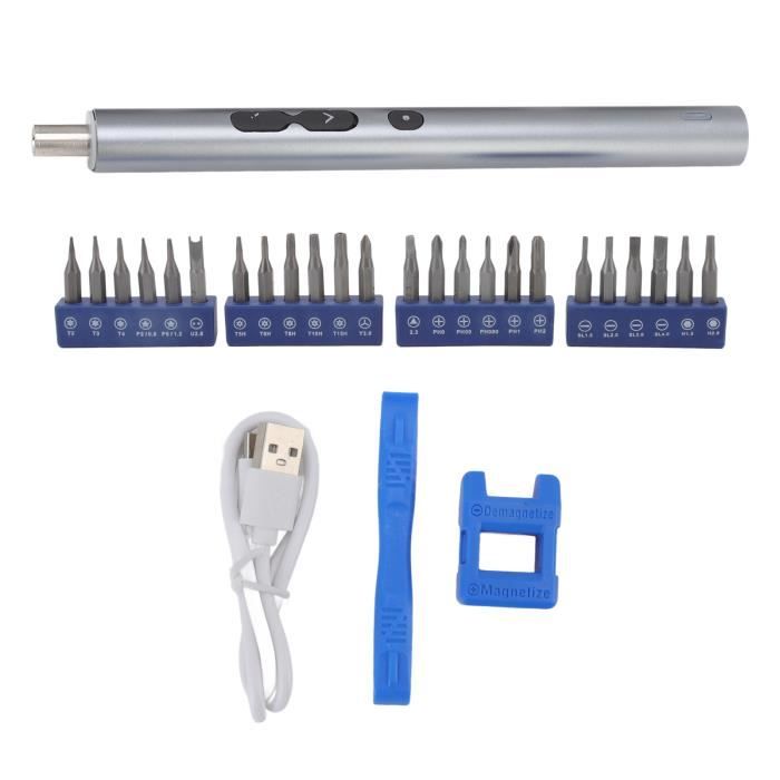 Mini Tournevis 5 En 1 Multifonction – Embouts Fente Et Cruciforme, Couleur Or