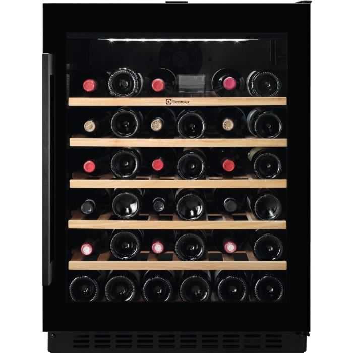 Cave  vin intgrable sous plan ELECTROLUX - EWUS052B5B - 52 bouteilles - Commandes lectroniques - Encastrement H 822 x L 600 x P 5