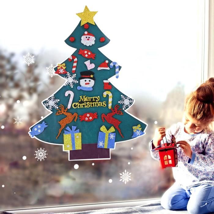 Autocollants Noël Pour Fenêtres | Lot De 9 Motifs Festifs | En PVC | Faciles à Poser Et à Retirer | Décoration DIY