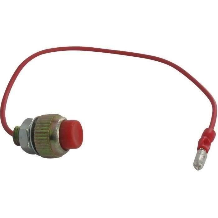 Contacteur poussoir de masse à visser pour mise à l'arrêt du Moteur adaptable pour KAAZ, TANAKA, etc