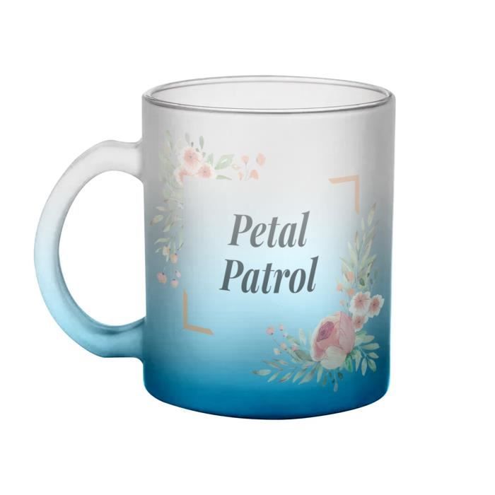 Mug en Verre Bleu - Petal Patrol Mariage Fiancée Cadre Floral - Cdiscount  Puériculture & Eveil bébé