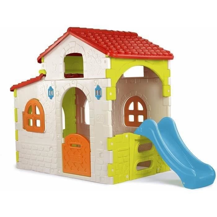 Maison pour enfant Beauty House - FEBER - Plastique Anti-UV - Avec toboggan  - Grande taille - Cdiscount Jeux - Jouets