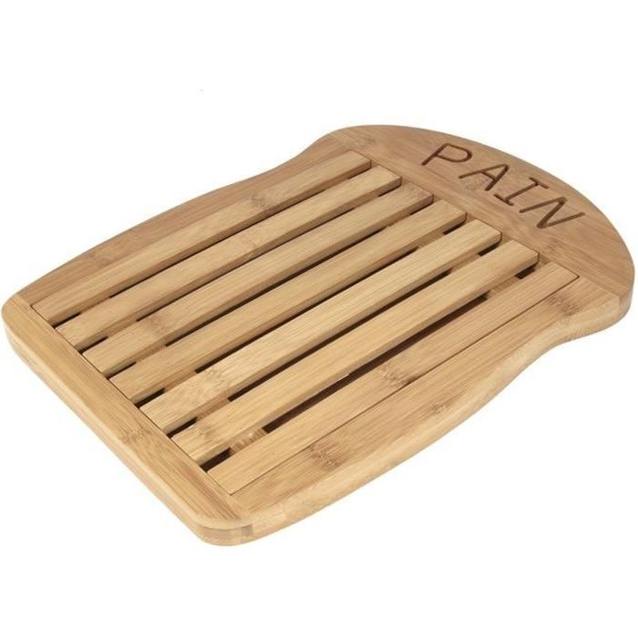 Planche à Pain En Bambou - Forme Tranche De Pain, Dimensions 34x26cm - Occasion En Bon état, écoresponsable Et Durable
