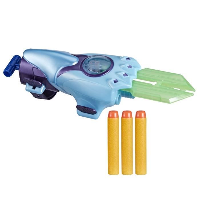 Nerf blaster de combat Cyber-Sleeve avec 3 fléchettes Nerf et cyber-épée, jouet de déguisement inter